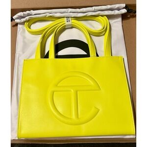 NWT Rare Telfar Shmedium Highlighter Yellow Shopping Bag